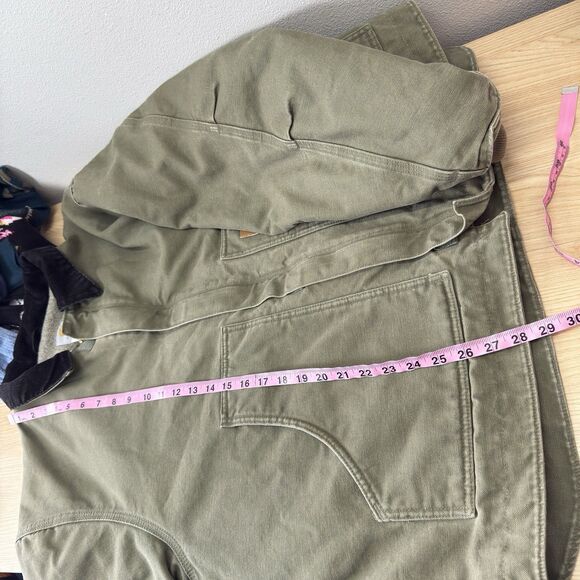 Vtg Carhartt J164 LOV Sherpa Lined Jacket Size 2XL Green Light Olive Rare Chore - Picture 13 of 13